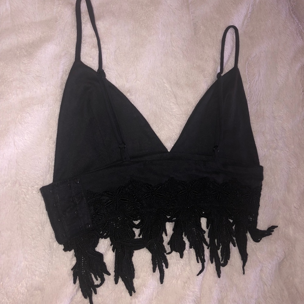 Beverly Hills Boutique black suede crop top - Picture 5 of 8